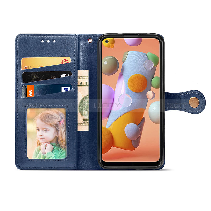 Funda de Cuero Cartera con Soporte Carcasa S05D para Samsung Galaxy A11