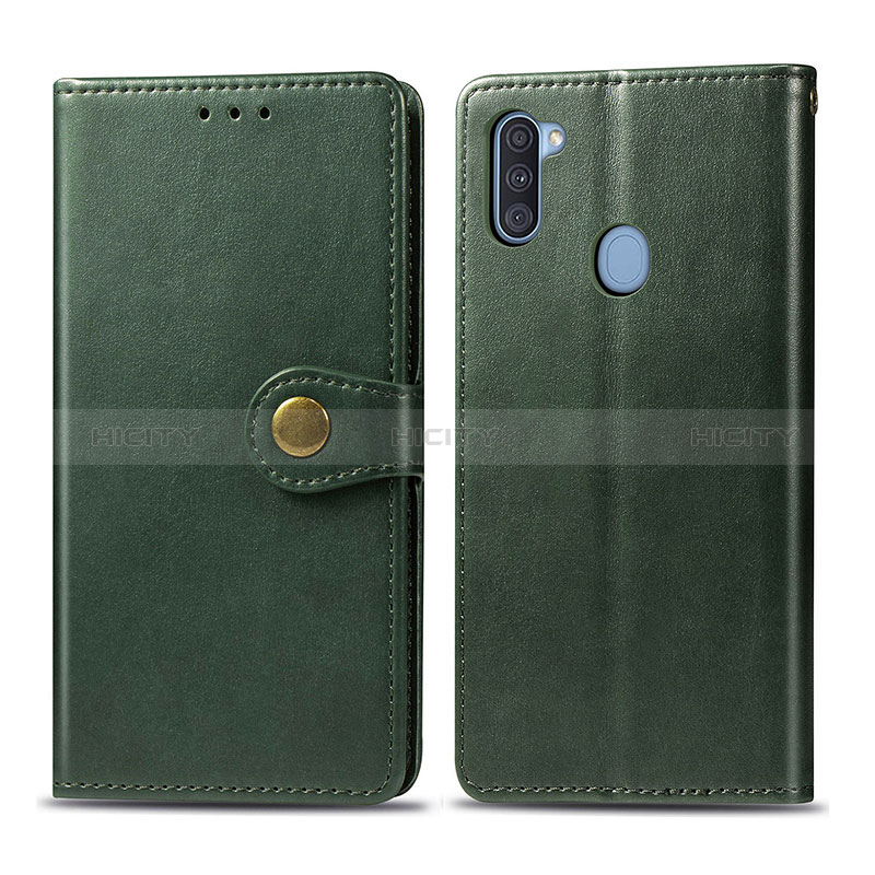 Funda de Cuero Cartera con Soporte Carcasa S05D para Samsung Galaxy A11 Verde