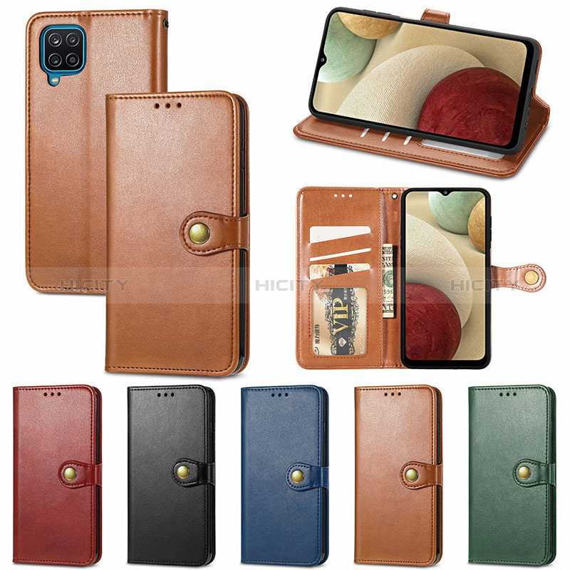 Funda de Cuero Cartera con Soporte Carcasa S05D para Samsung Galaxy A12 Nacho