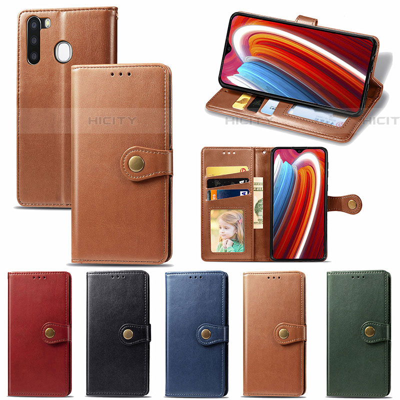 Funda de Cuero Cartera con Soporte Carcasa S05D para Samsung Galaxy A21 European