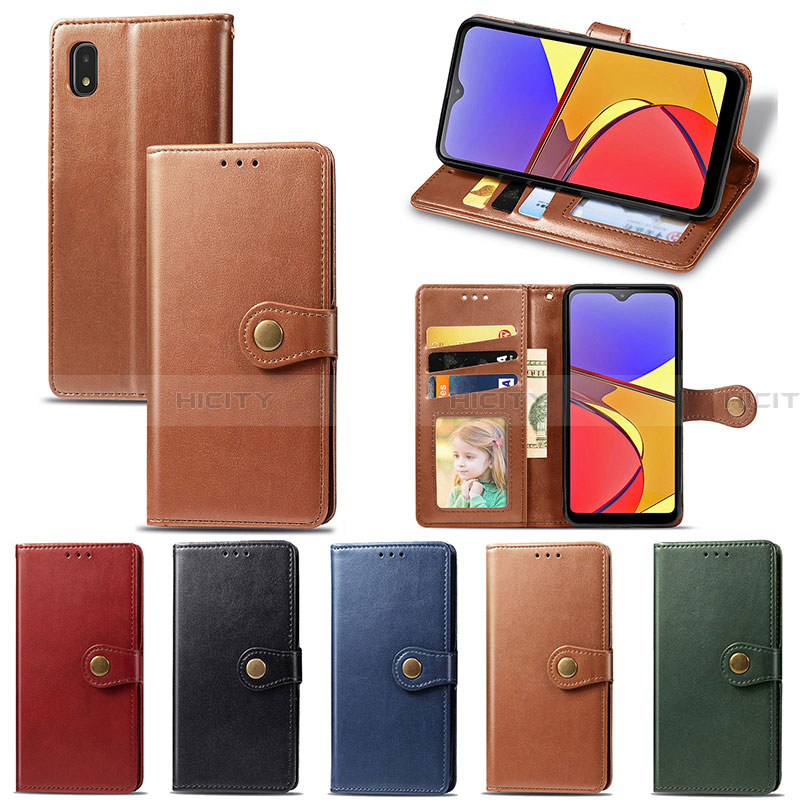 Funda de Cuero Cartera con Soporte Carcasa S05D para Samsung Galaxy A21 SC-42A