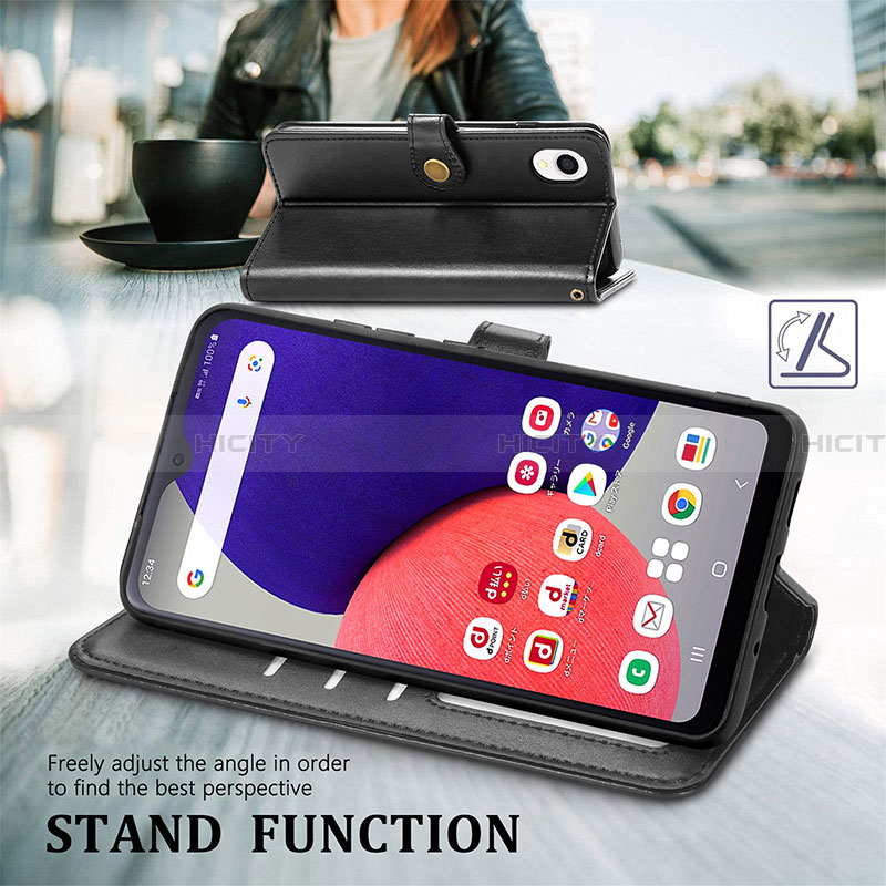 Funda de Cuero Cartera con Soporte Carcasa S05D para Samsung Galaxy A22 5G SC-56B