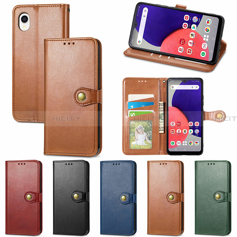 Funda de Cuero Cartera con Soporte Carcasa S05D para Samsung Galaxy A22 5G SC-56B