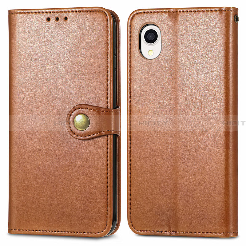 Funda de Cuero Cartera con Soporte Carcasa S05D para Samsung Galaxy A22 5G SC-56B Marron