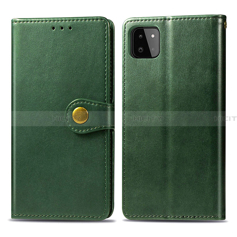 Funda de Cuero Cartera con Soporte Carcasa S05D para Samsung Galaxy A22 5G Verde