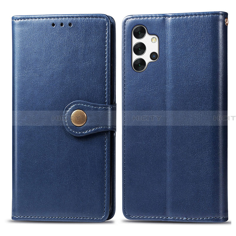 Funda de Cuero Cartera con Soporte Carcasa S05D para Samsung Galaxy A32 5G Azul