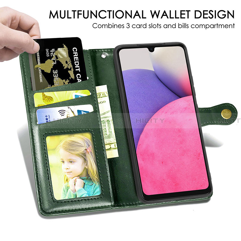 Funda de Cuero Cartera con Soporte Carcasa S05D para Samsung Galaxy A33 5G