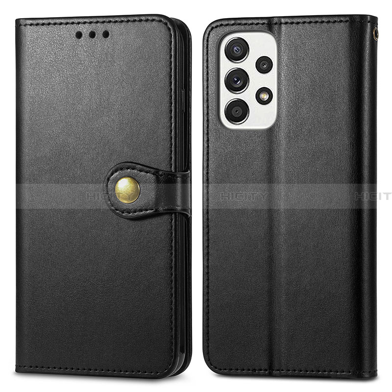 Funda de Cuero Cartera con Soporte Carcasa S05D para Samsung Galaxy A33 5G Negro