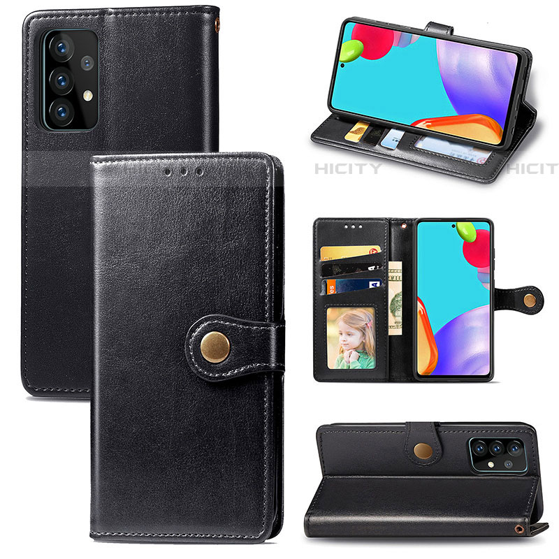 Funda de Cuero Cartera con Soporte Carcasa S05D para Samsung Galaxy A52 5G