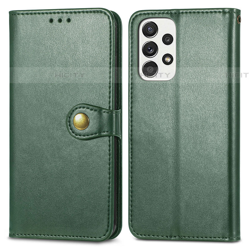 Funda de Cuero Cartera con Soporte Carcasa S05D para Samsung Galaxy A53 5G Verde