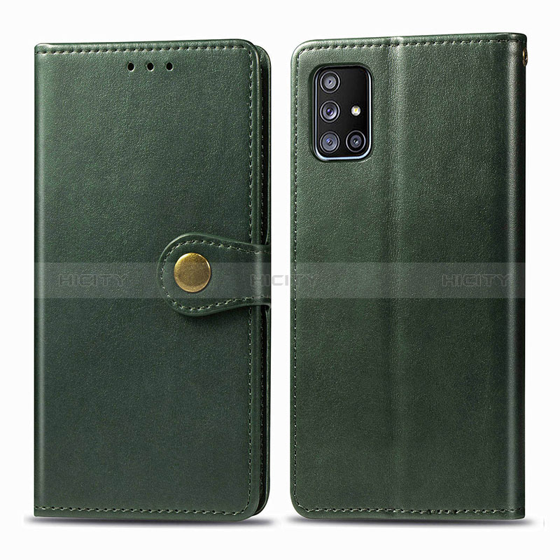 Funda de Cuero Cartera con Soporte Carcasa S05D para Samsung Galaxy A71 5G Verde