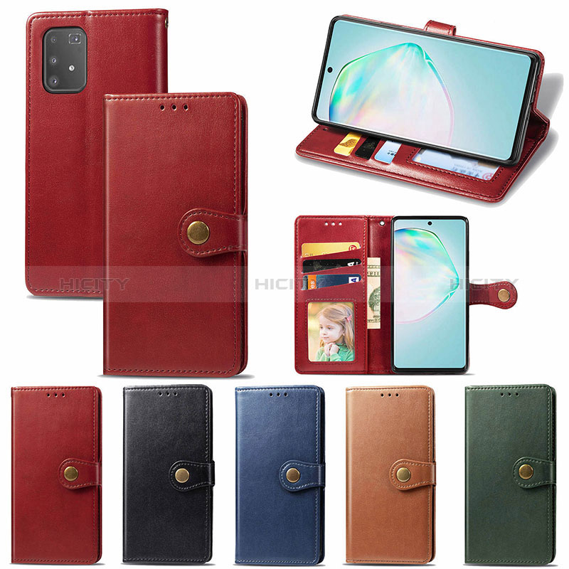 Funda de Cuero Cartera con Soporte Carcasa S05D para Samsung Galaxy A91