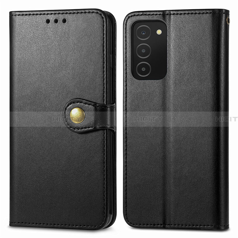 Funda de Cuero Cartera con Soporte Carcasa S05D para Samsung Galaxy F02S SM-E025F Negro