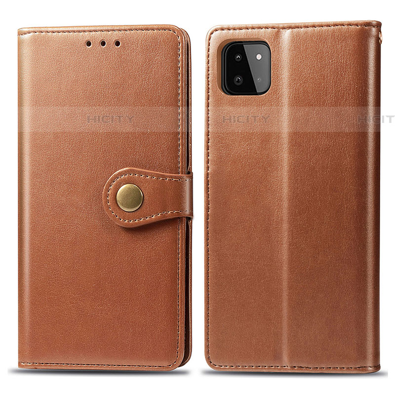 Funda de Cuero Cartera con Soporte Carcasa S05D para Samsung Galaxy F42 5G Marron