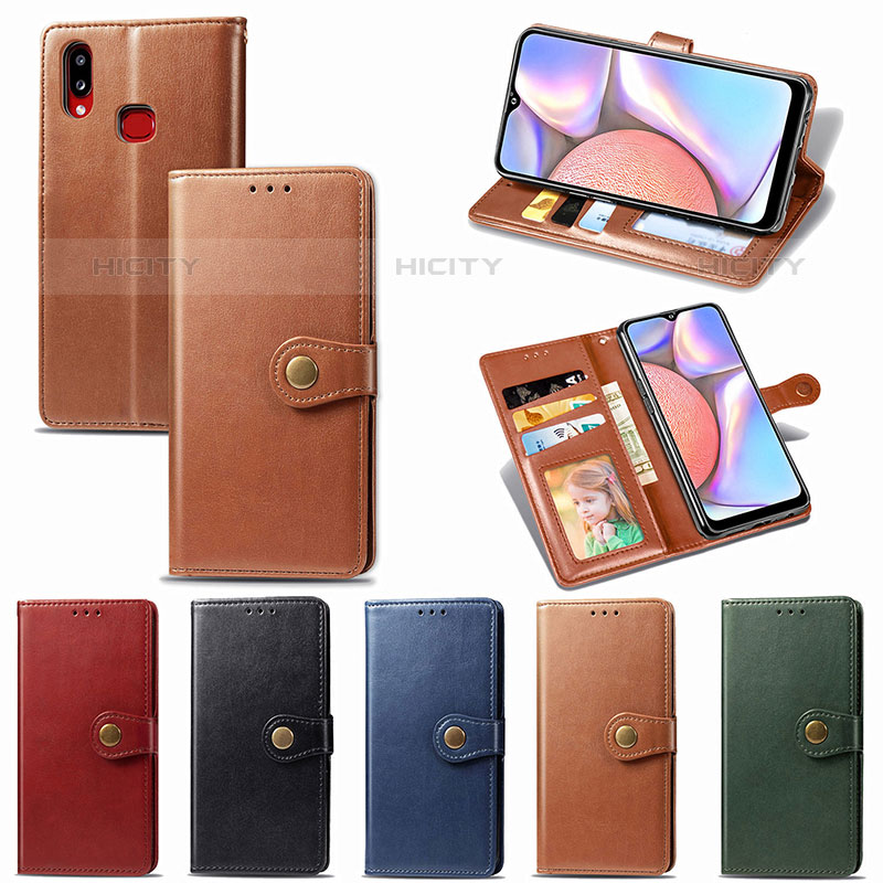 Funda de Cuero Cartera con Soporte Carcasa S05D para Samsung Galaxy M01s