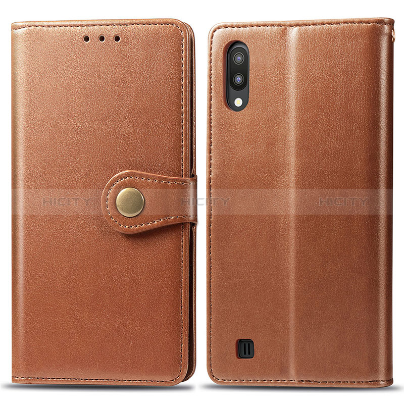 Funda de Cuero Cartera con Soporte Carcasa S05D para Samsung Galaxy M10 Marron