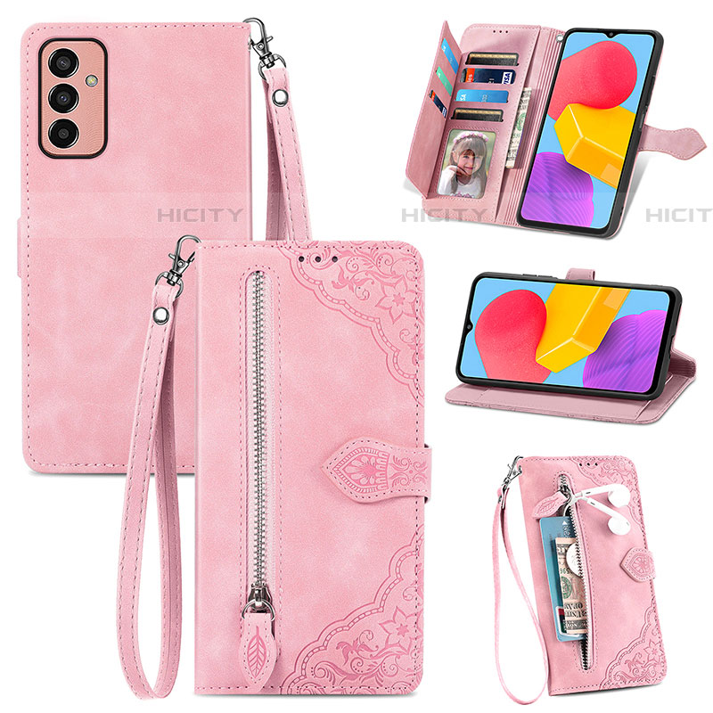 Funda de Cuero Cartera con Soporte Carcasa S05D para Samsung Galaxy M13 4G Rosa