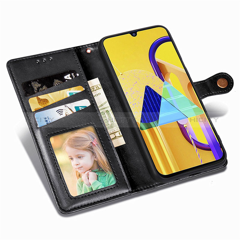 Funda de Cuero Cartera con Soporte Carcasa S05D para Samsung Galaxy M21