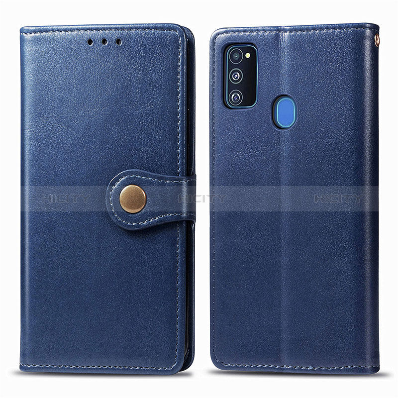 Funda de Cuero Cartera con Soporte Carcasa S05D para Samsung Galaxy M30s Azul