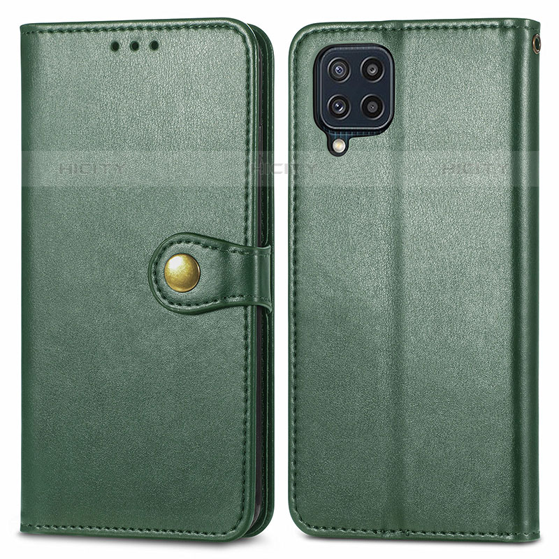 Funda de Cuero Cartera con Soporte Carcasa S05D para Samsung Galaxy M32 4G Verde