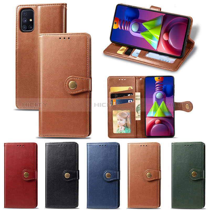 Funda de Cuero Cartera con Soporte Carcasa S05D para Samsung Galaxy M51