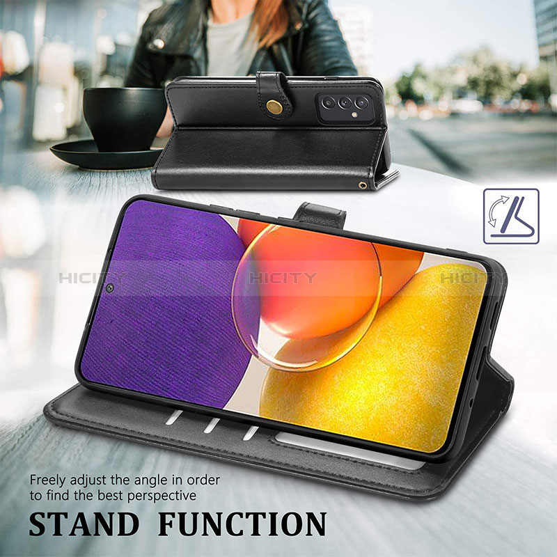 Funda de Cuero Cartera con Soporte Carcasa S05D para Samsung Galaxy Quantum2 5G