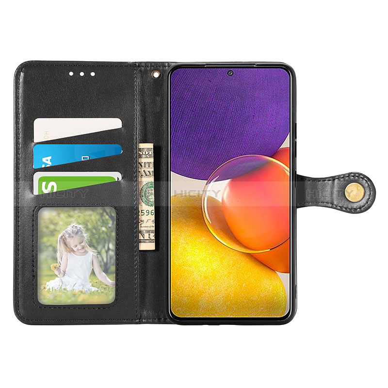 Funda de Cuero Cartera con Soporte Carcasa S05D para Samsung Galaxy Quantum2 5G