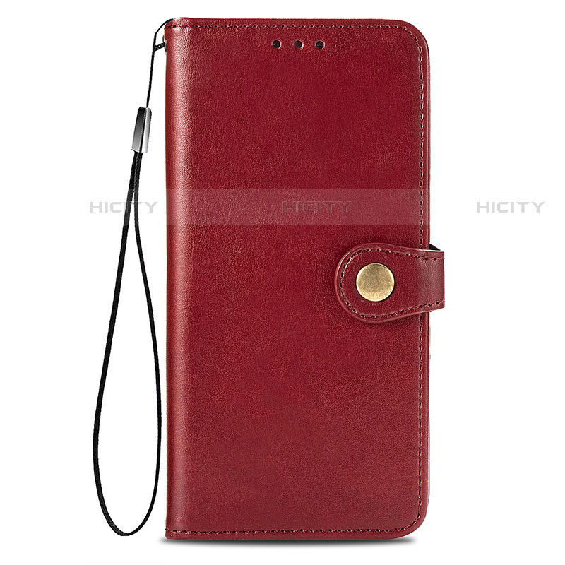 Funda de Cuero Cartera con Soporte Carcasa S05D para Samsung Galaxy S21 Ultra 5G Rojo