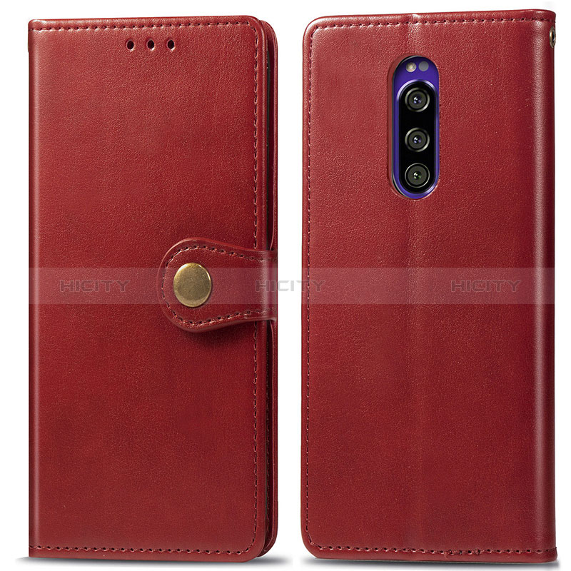 Funda de Cuero Cartera con Soporte Carcasa S05D para Sony Xperia 1