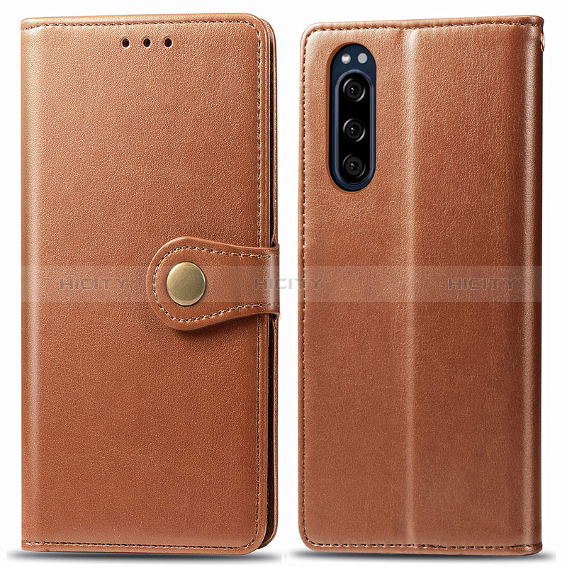 Funda de Cuero Cartera con Soporte Carcasa S05D para Sony Xperia 5