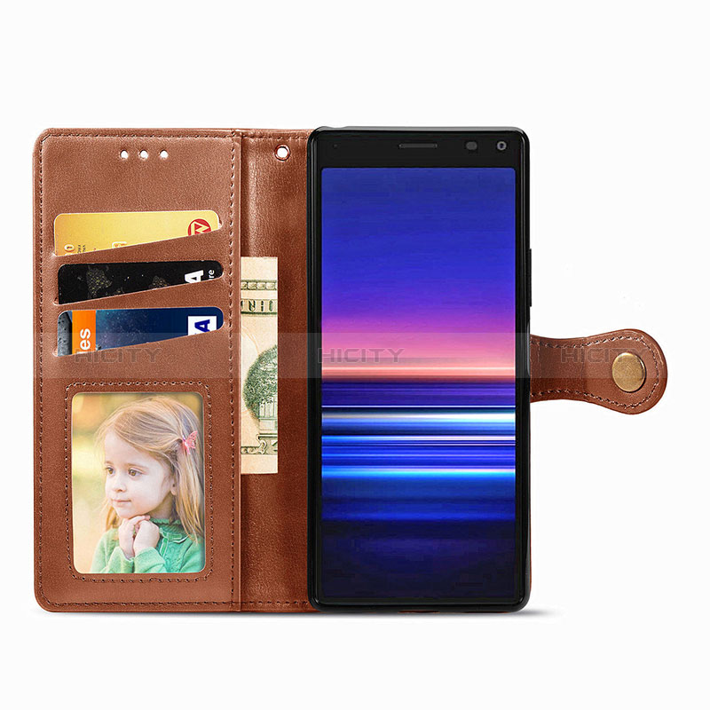 Funda de Cuero Cartera con Soporte Carcasa S05D para Sony Xperia 8