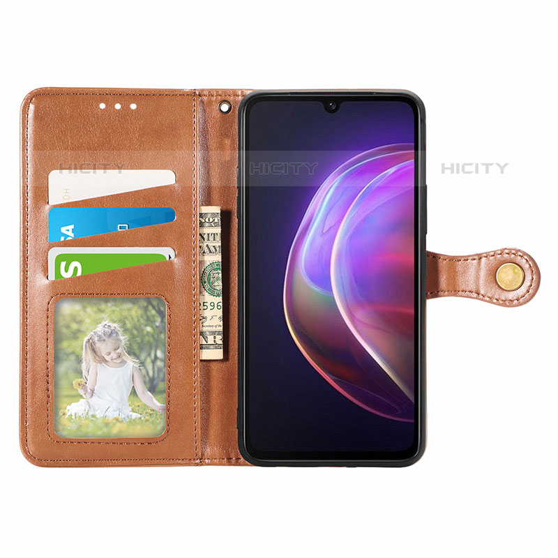 Funda de Cuero Cartera con Soporte Carcasa S05D para Vivo V21s 5G