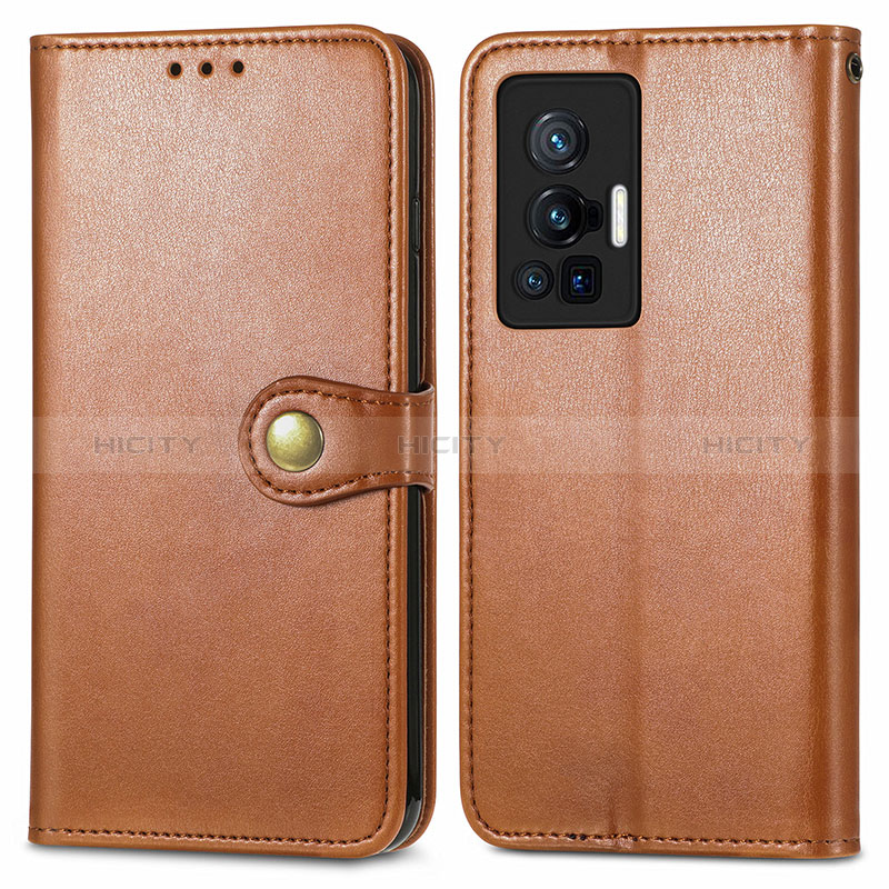 Funda de Cuero Cartera con Soporte Carcasa S05D para Vivo X70 Pro 5G