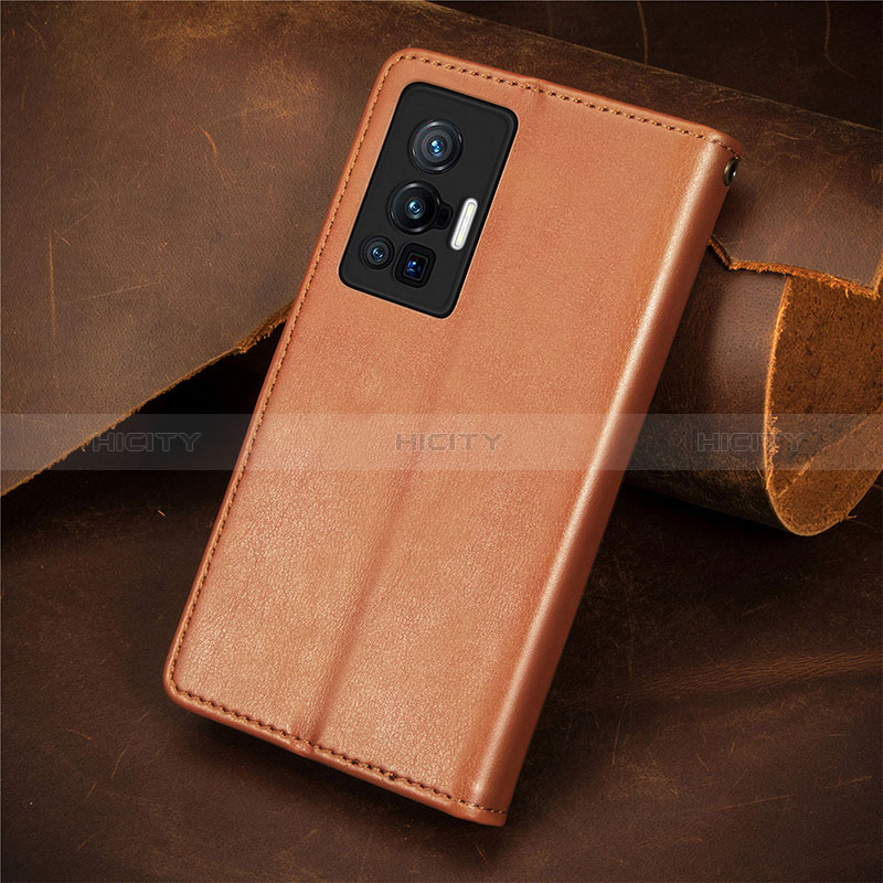 Funda de Cuero Cartera con Soporte Carcasa S05D para Vivo X70 Pro 5G