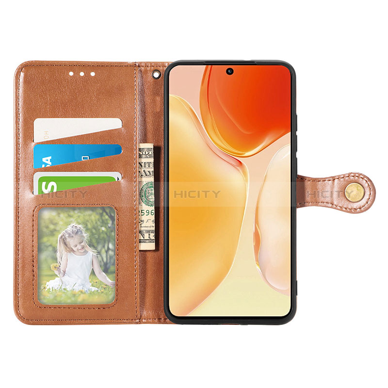 Funda de Cuero Cartera con Soporte Carcasa S05D para Vivo X70t