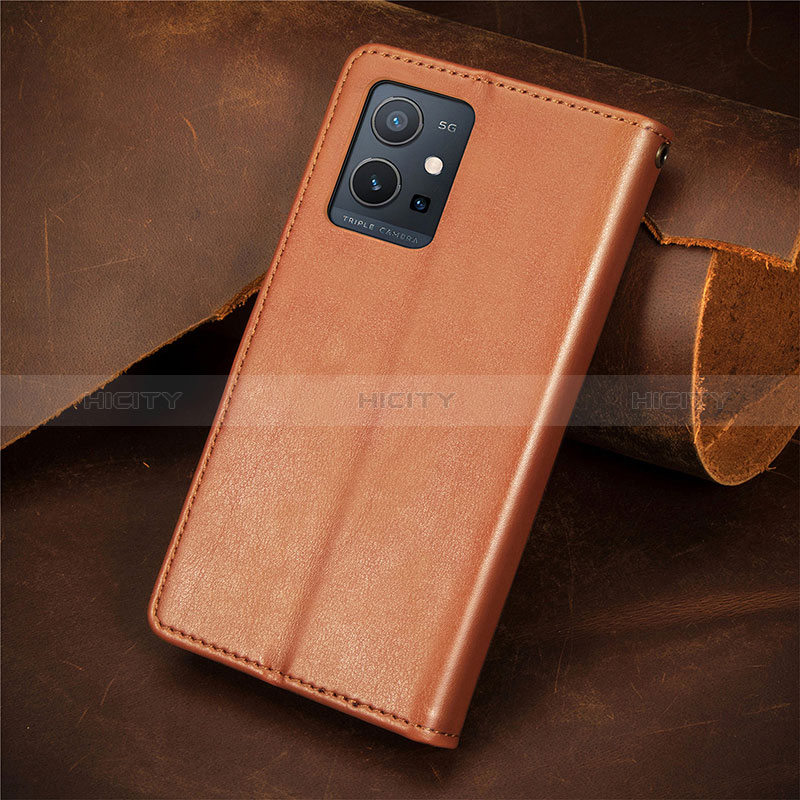 Funda de Cuero Cartera con Soporte Carcasa S05D para Vivo Y52t 5G