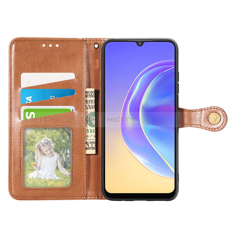 Funda de Cuero Cartera con Soporte Carcasa S05D para Vivo Y73 (2021)