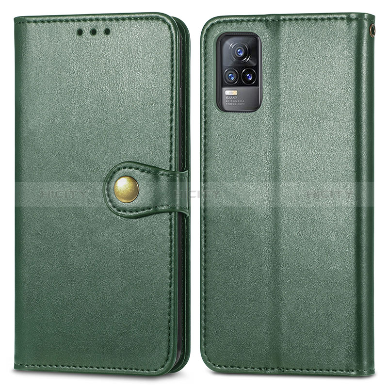 Funda de Cuero Cartera con Soporte Carcasa S05D para Vivo Y73 (2021) Verde