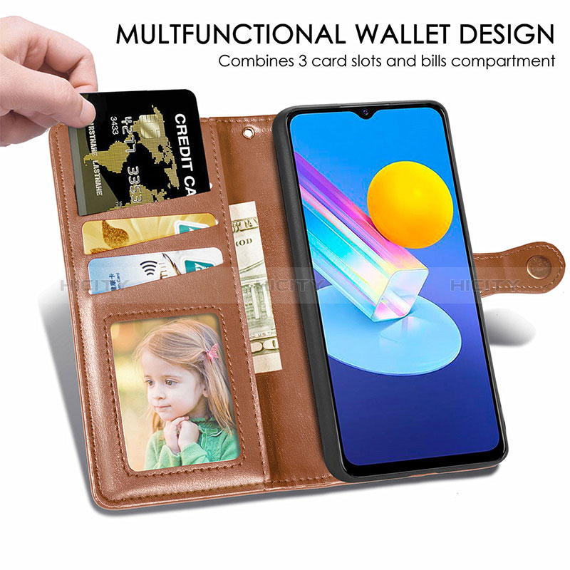 Funda de Cuero Cartera con Soporte Carcasa S05D para Vivo Y75s 5G