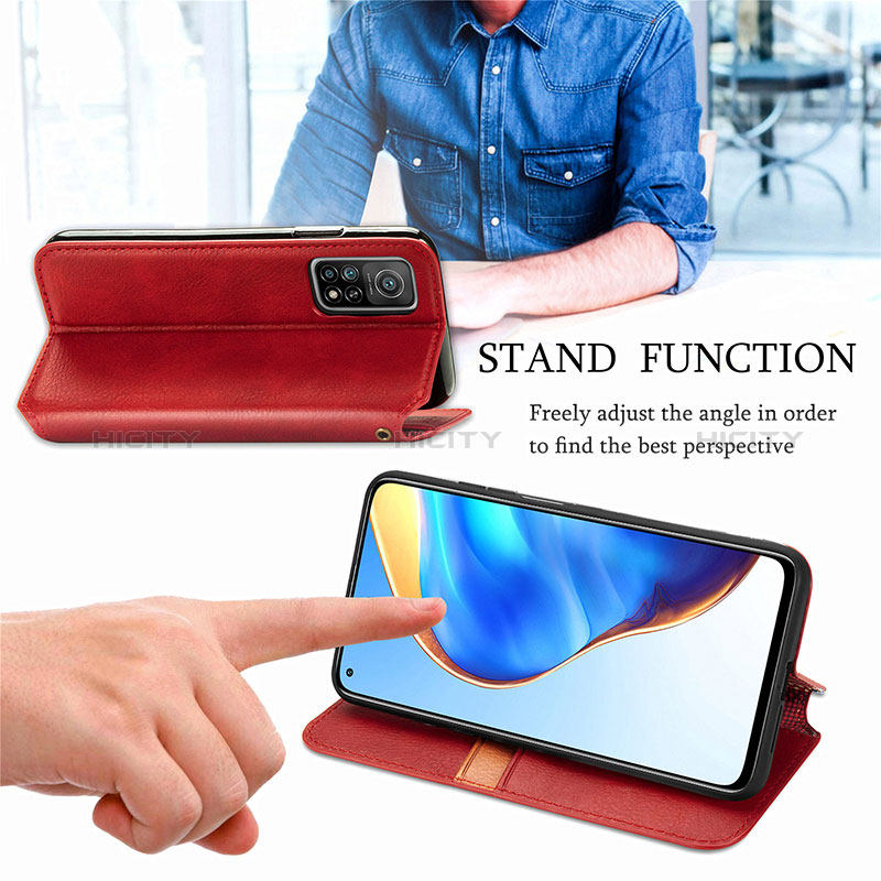 Funda de Cuero Cartera con Soporte Carcasa S05D para Xiaomi Mi 10T Pro 5G