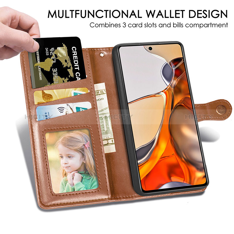 Funda de Cuero Cartera con Soporte Carcasa S05D para Xiaomi Mi 11T Pro 5G