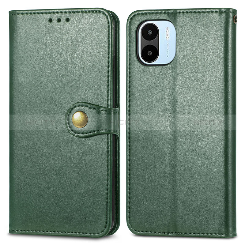 Funda de Cuero Cartera con Soporte Carcasa S05D para Xiaomi Poco C50 Verde