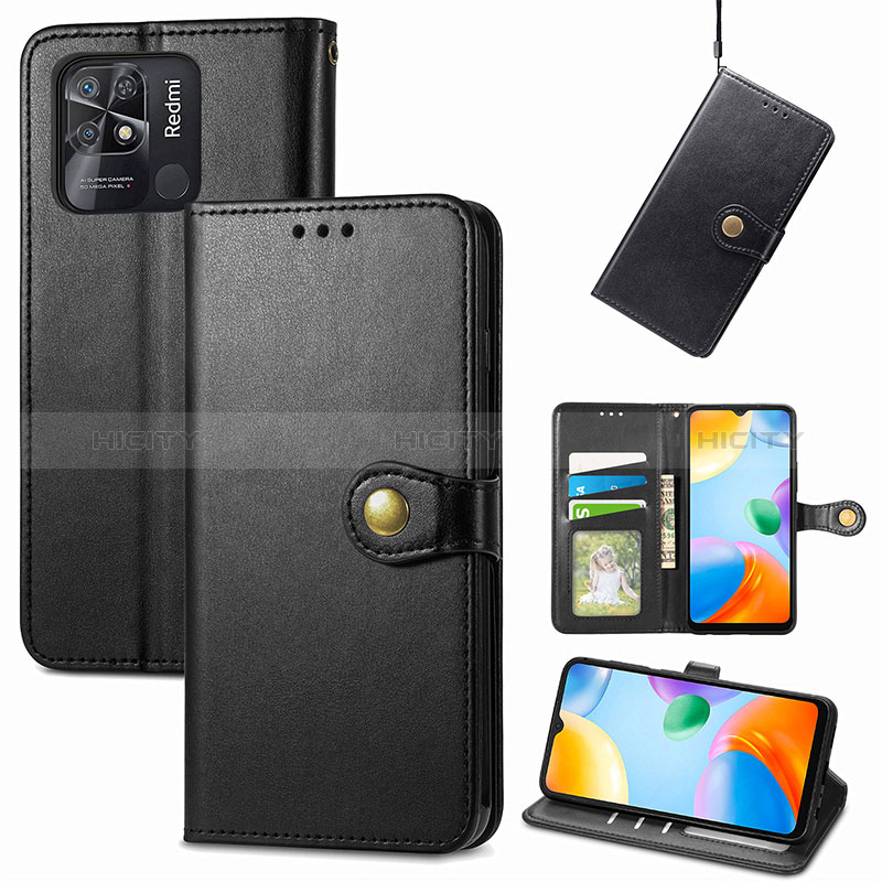 Funda de Cuero Cartera con Soporte Carcasa S05D para Xiaomi Redmi 10 Power