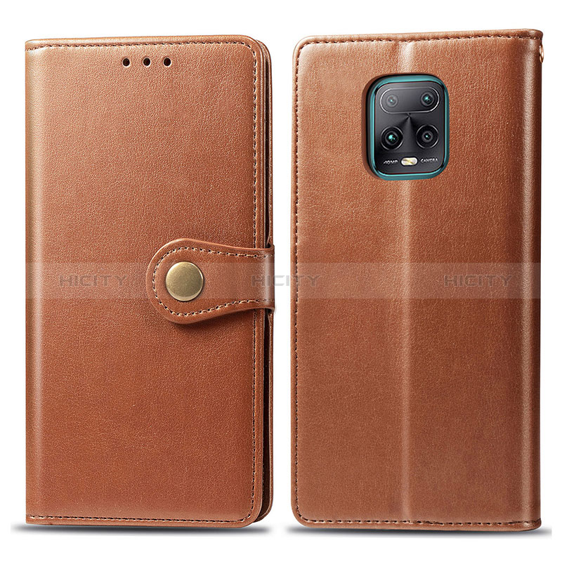 Funda de Cuero Cartera con Soporte Carcasa S05D para Xiaomi Redmi 10X Pro 5G Marron