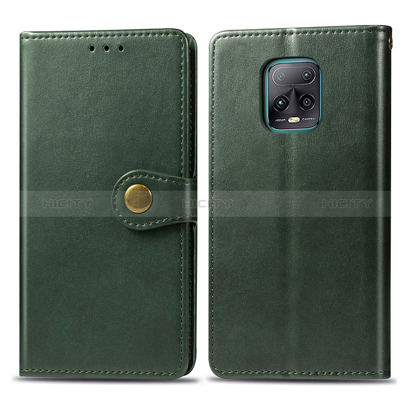 Funda de Cuero Cartera con Soporte Carcasa S05D para Xiaomi Redmi 10X Pro 5G Verde