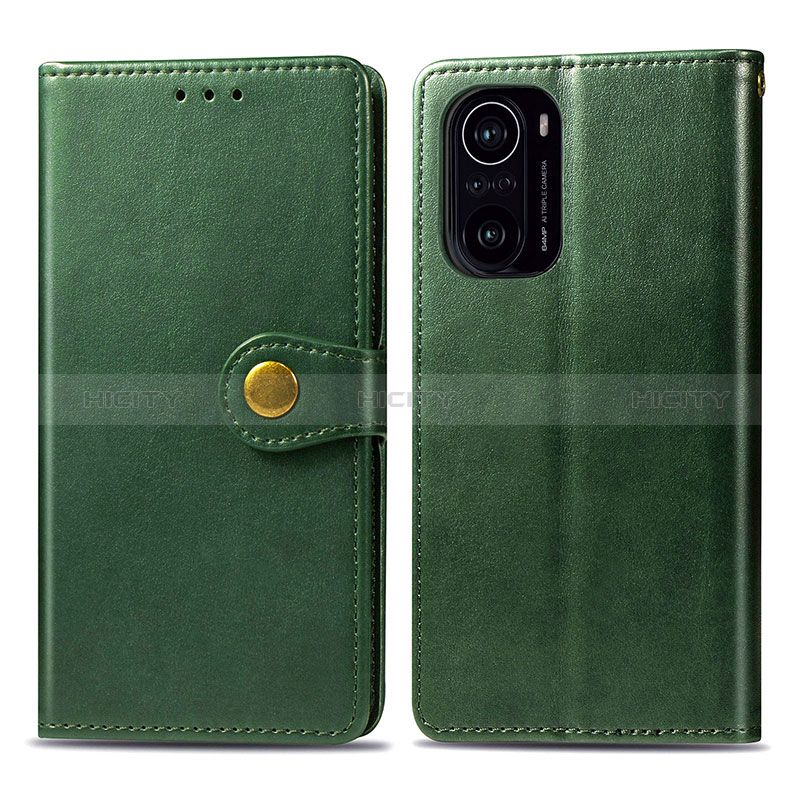 Funda de Cuero Cartera con Soporte Carcasa S05D para Xiaomi Redmi K40 5G Verde