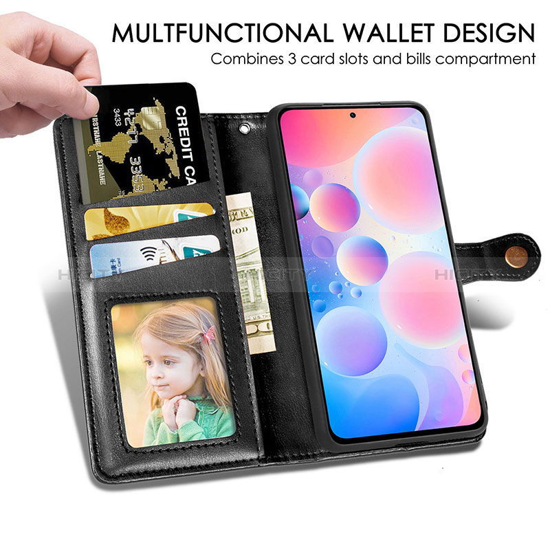 Funda de Cuero Cartera con Soporte Carcasa S05D para Xiaomi Redmi K40 Pro 5G