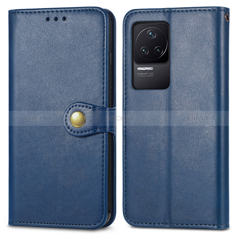 Funda de Cuero Cartera con Soporte Carcasa S05D para Xiaomi Redmi K50 5G Azul