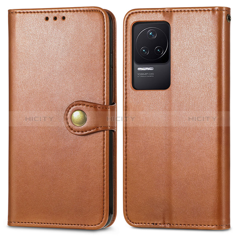 Funda de Cuero Cartera con Soporte Carcasa S05D para Xiaomi Redmi K50 5G Marron