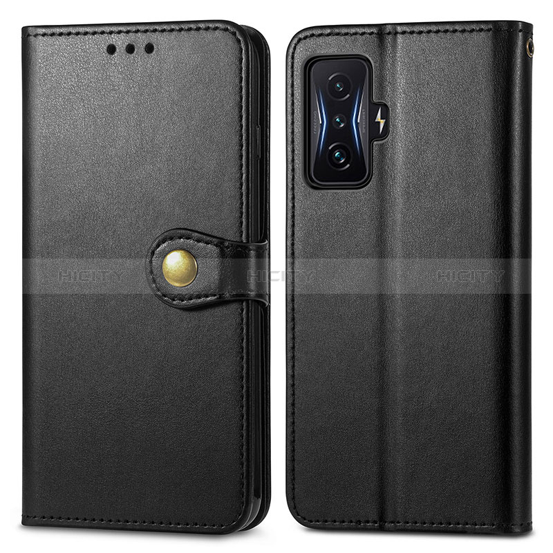 Funda de Cuero Cartera con Soporte Carcasa S05D para Xiaomi Redmi K50 Gaming 5G Negro